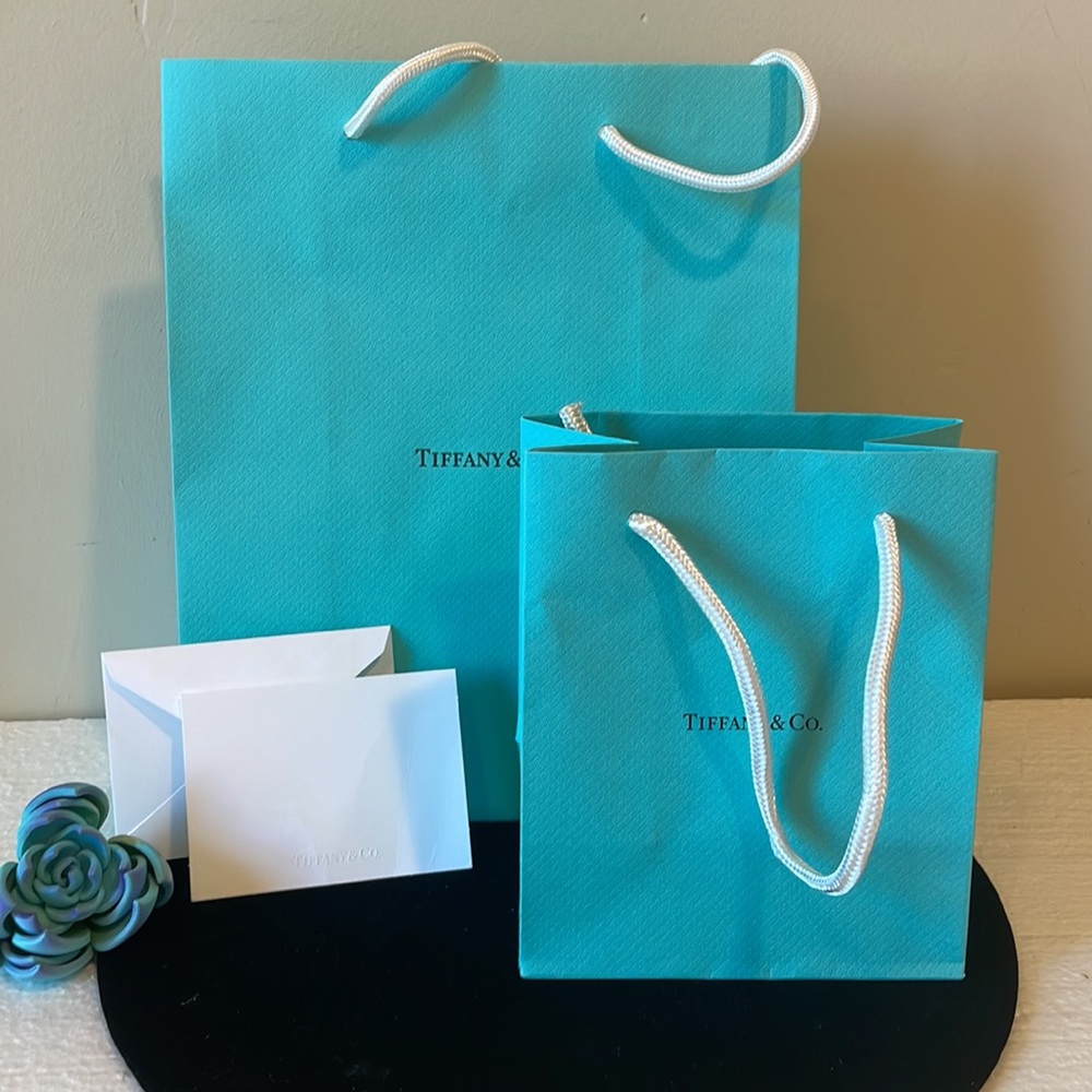 NEW✨ Tiffany &Co Bundle Big Gift Bag, Small Gift Bag and card with envelope
